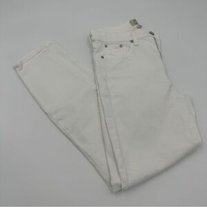 White JCrew Highrise 9” Toothpick Jeans